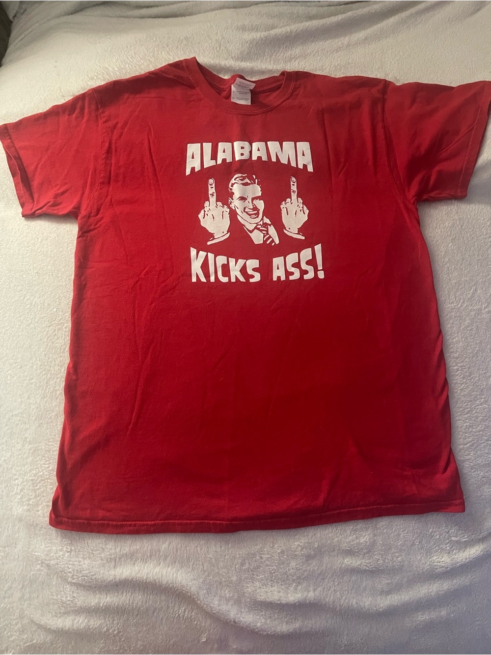 Gildan Red Kids' T‑Shirt with White Alabama Graphic
